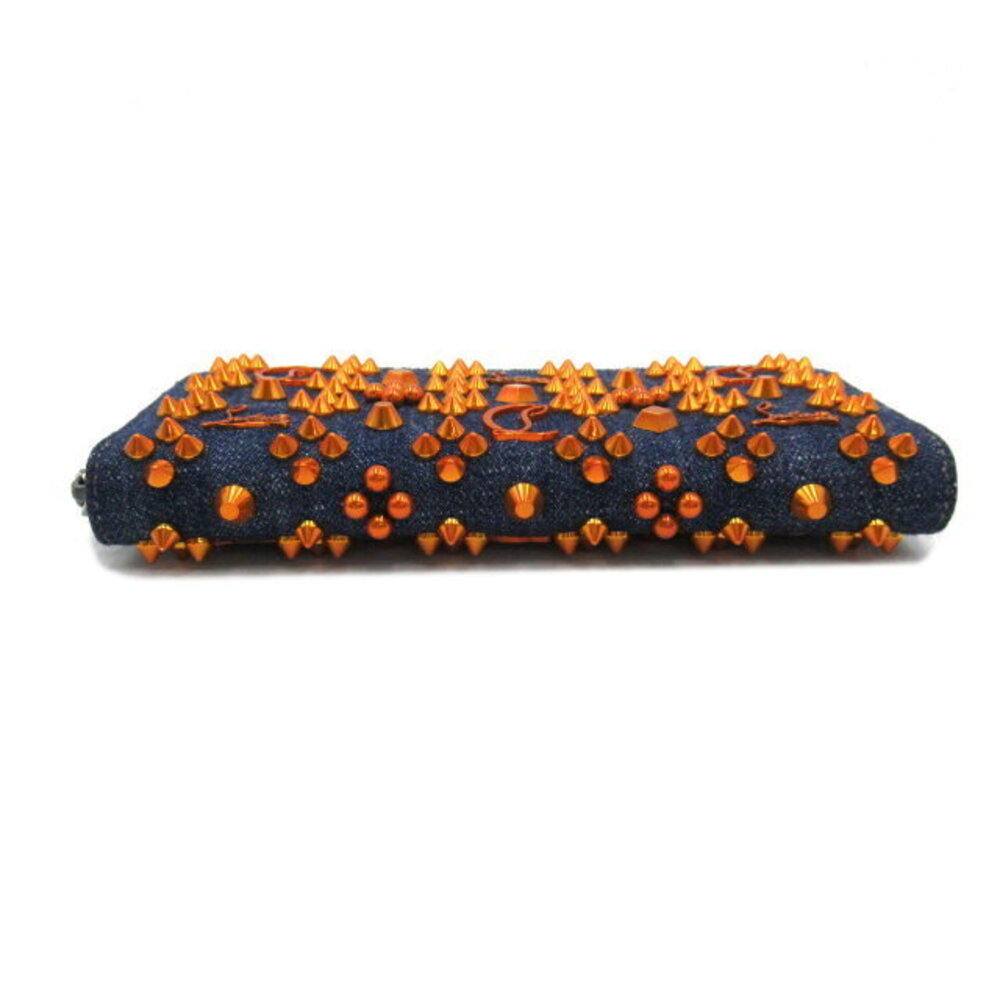 Christian Louboutin denim round long wallet Navy Blue - Picture 4 of 10